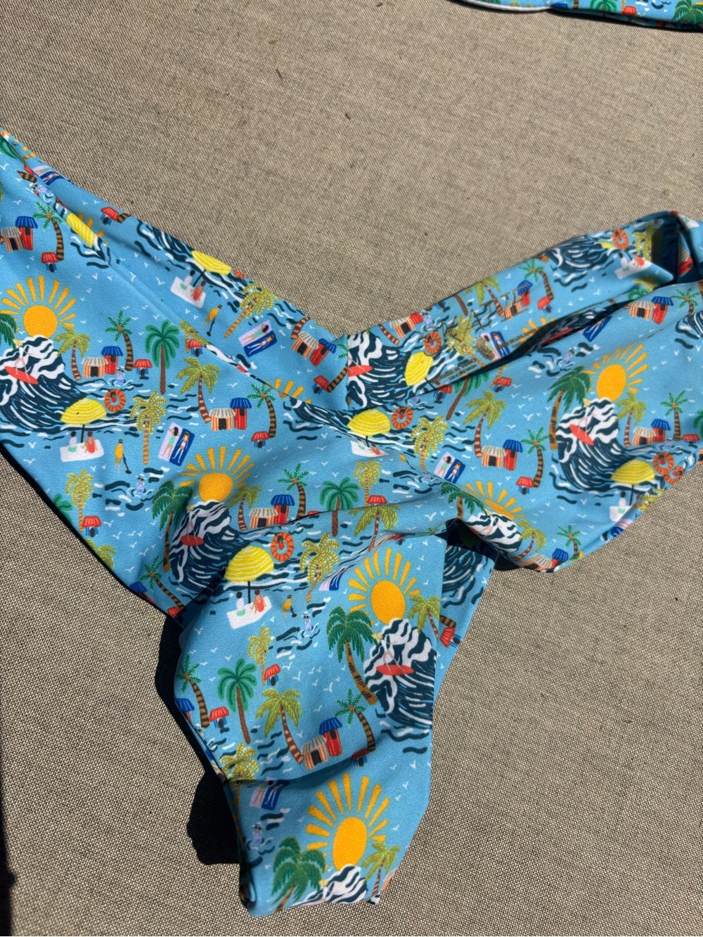 Skatie Blue Tropical Print Bikini Set - Picture 2 of 3